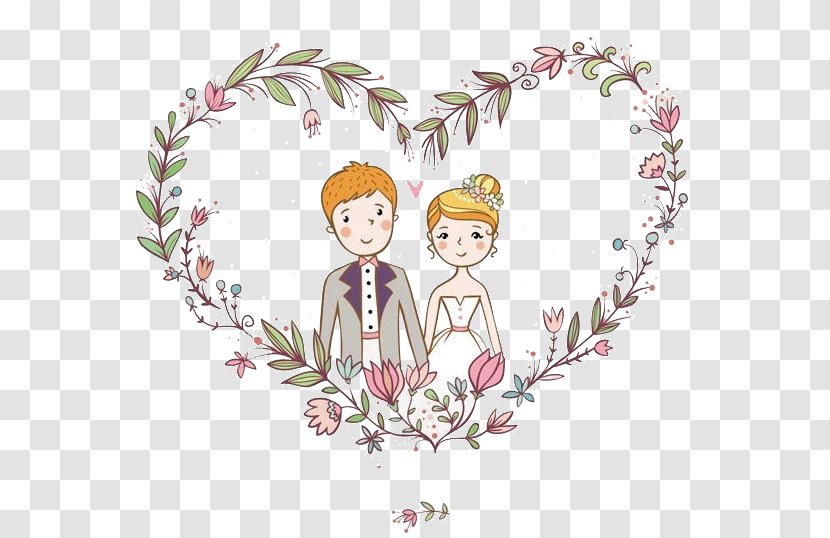 Wedding Invitation Bridegroom - Flower - Bride And Groom Transparent PNG