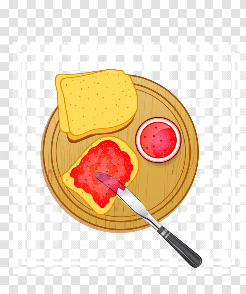 Toast Marmalade Breakfast Gelatin Dessert Bread - Strawberry Jam Transparent PNG