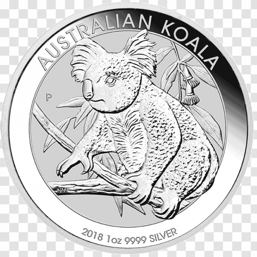 Perth Mint Platinum Koala Bullion Coin Silver - Legal Tender Transparent PNG