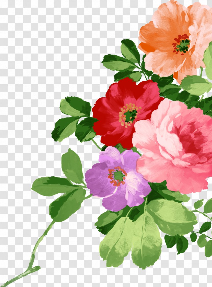 Watercolour Flowers Painting - Watercolor Transparent PNG