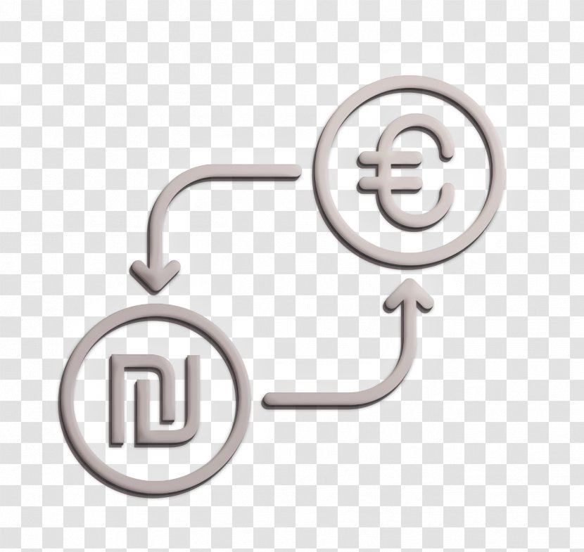 Conversion Icon Currency Euro - From - Metal Symbol Transparent PNG