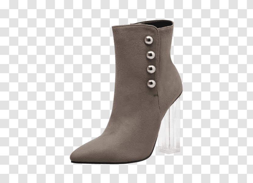 Fashion Boot High-heeled Shoe Suede Botina Transparent PNG