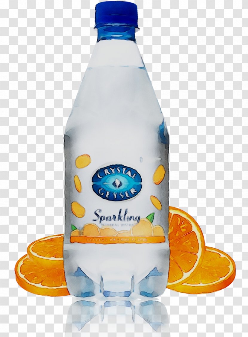 Mineral Water Bottles Crystal Geyser Company Orange Drink - Carbonated Transparent PNG