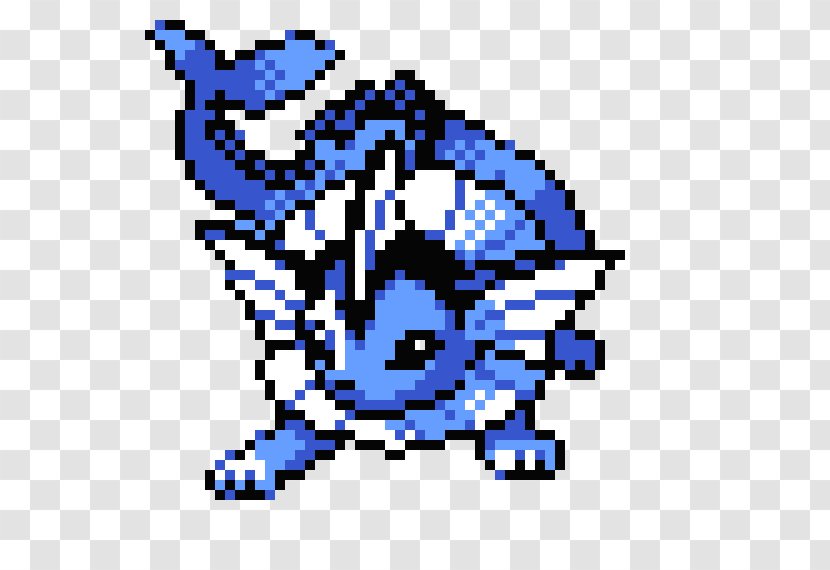 Vaporeon Pixel Art Pokémon Jolteon - Pok%c3%a9mon X And Y - Eevee Transparent PNG