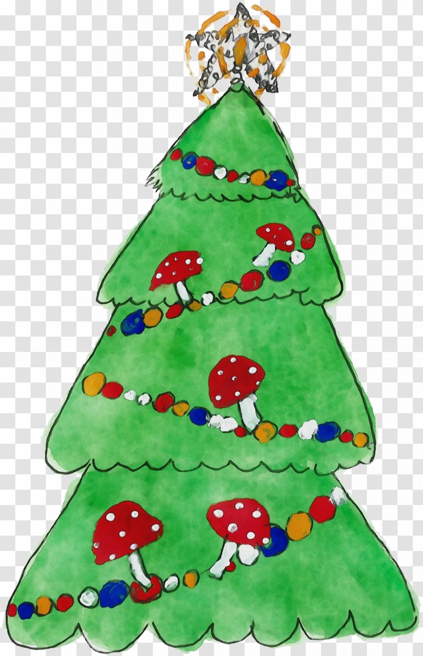 Watercolor Christmas Tree - Plant - Evergreen Transparent PNG