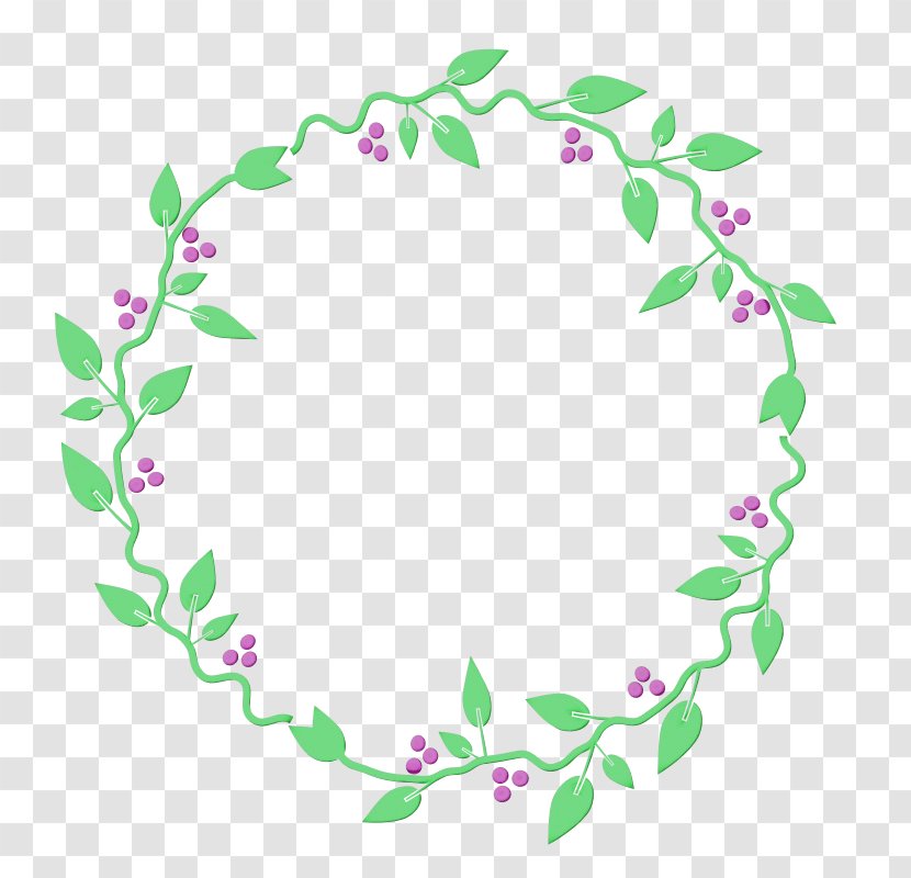 Circle Frame - Leaf - Holly Plant Transparent PNG