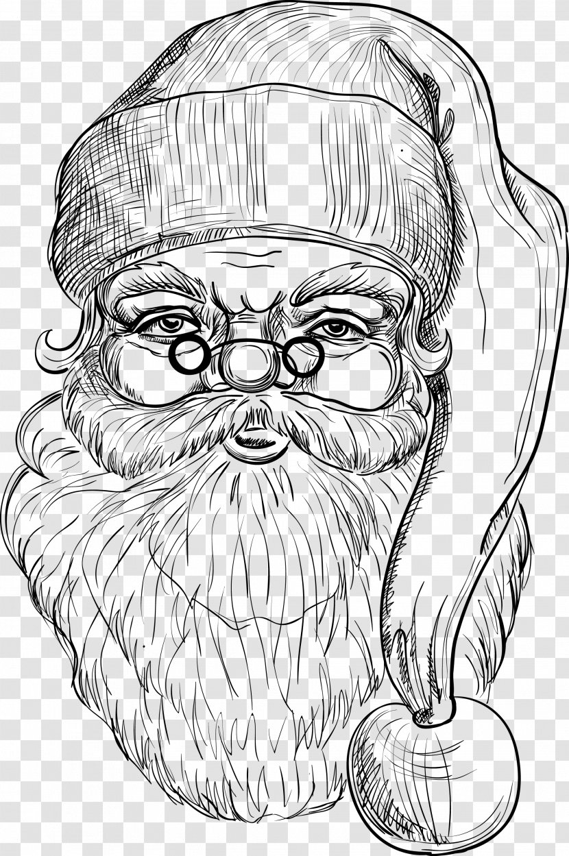 Santa Claus Drawing Christmas - Frame Transparent PNG