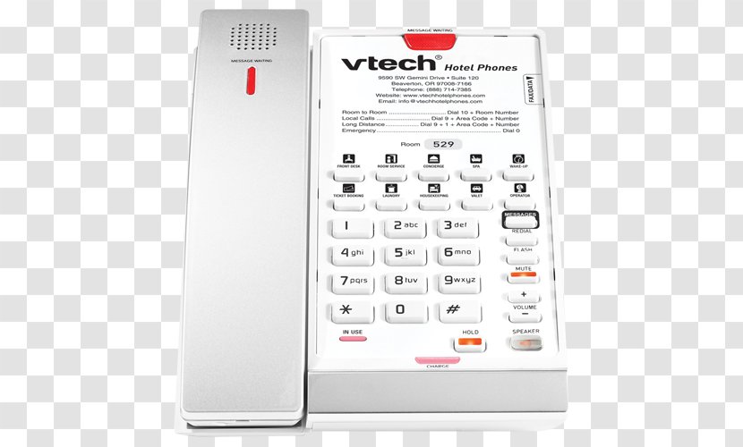 VTech Cordless Telephone VoIP Phone - Hotel Transparent PNG