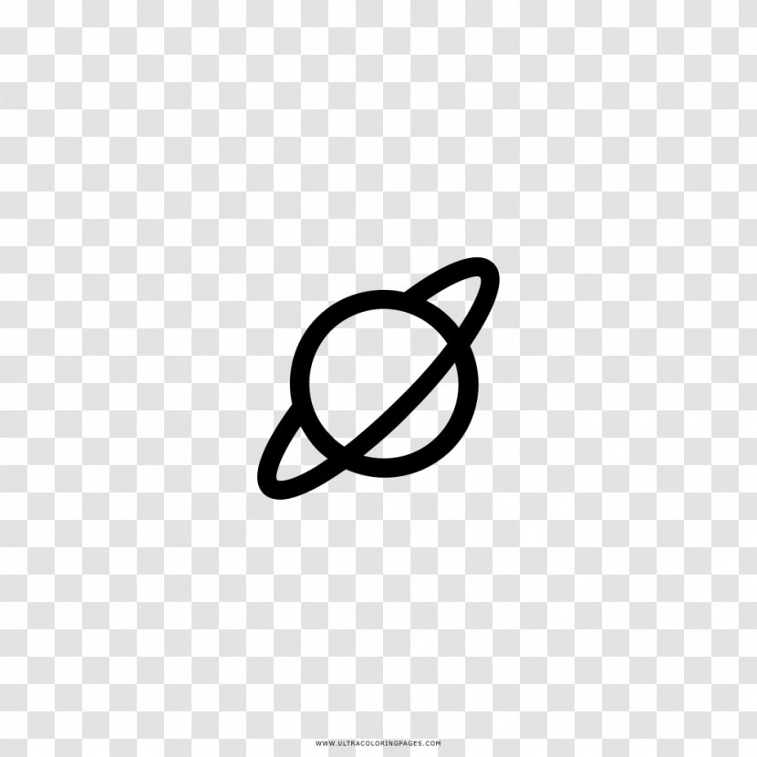 Drawing Saturn Coloring Book Black And White - Planet Transparent PNG