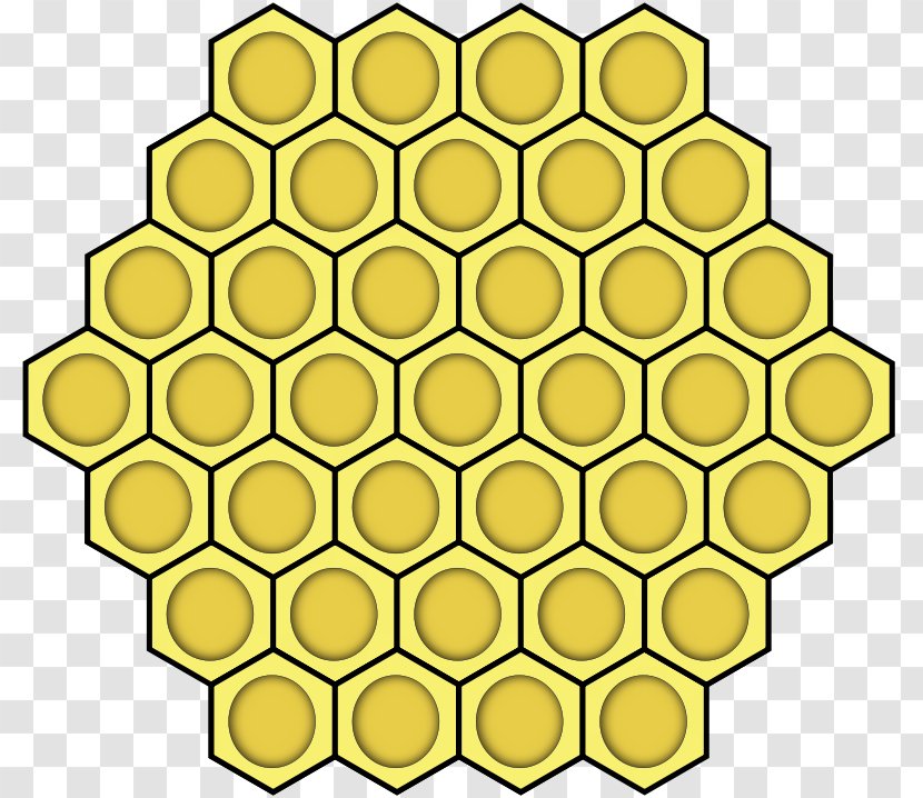 Beehive Hexagon Honeycomb Honey Bee - Heptagon Transparent PNG