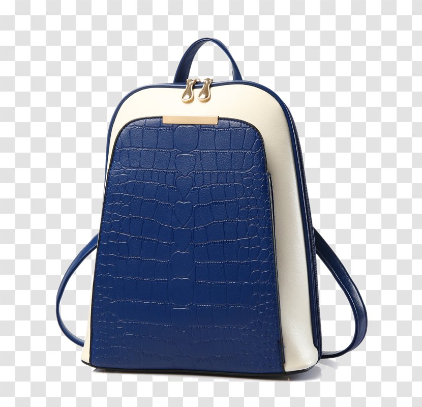 Handbag Backpack Satchel - Blue Leather Transparent PNG