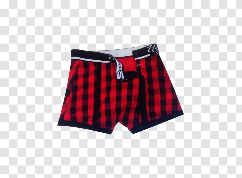 Underpants Tartan Swim Briefs Trunks - Heart - Red Plaid Transparent PNG