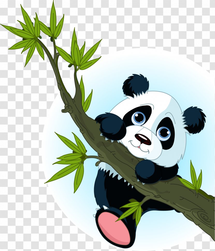 Giant Panda Bear Tree Climbing Clip Art - Organism Transparent PNG