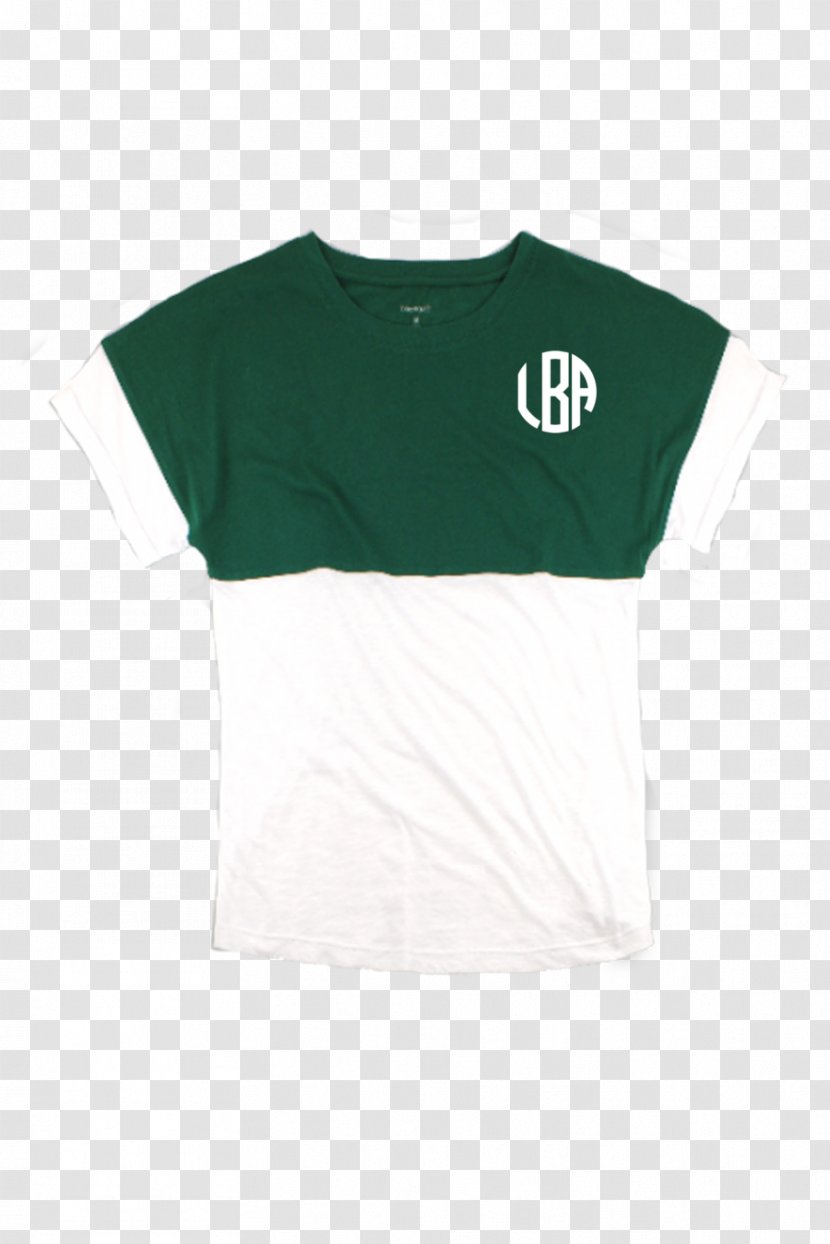 T-shirt Green Sleeve Font - Tshirt - White Short Sleeves Transparent PNG
