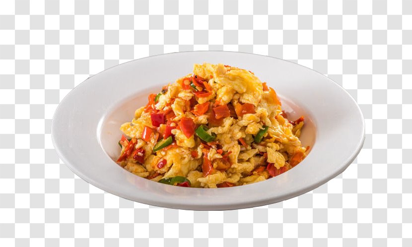Scrambled Eggs Omelette Pasta Food - Cuisine - Dual Pepper Transparent PNG