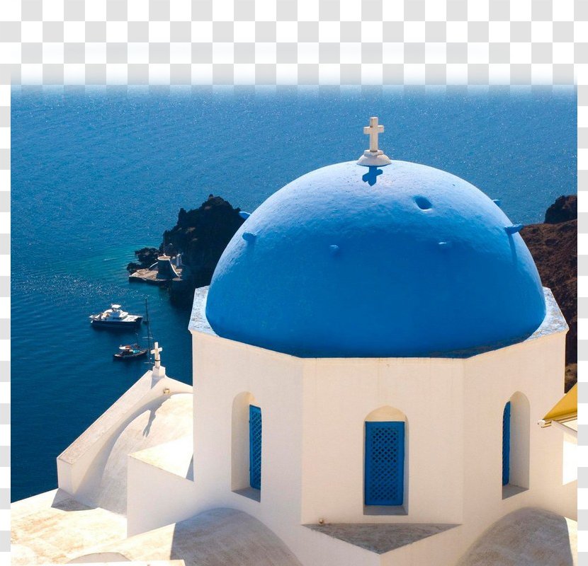 Santorini Aegean Sea - Sky - Close To The Church Transparent PNG