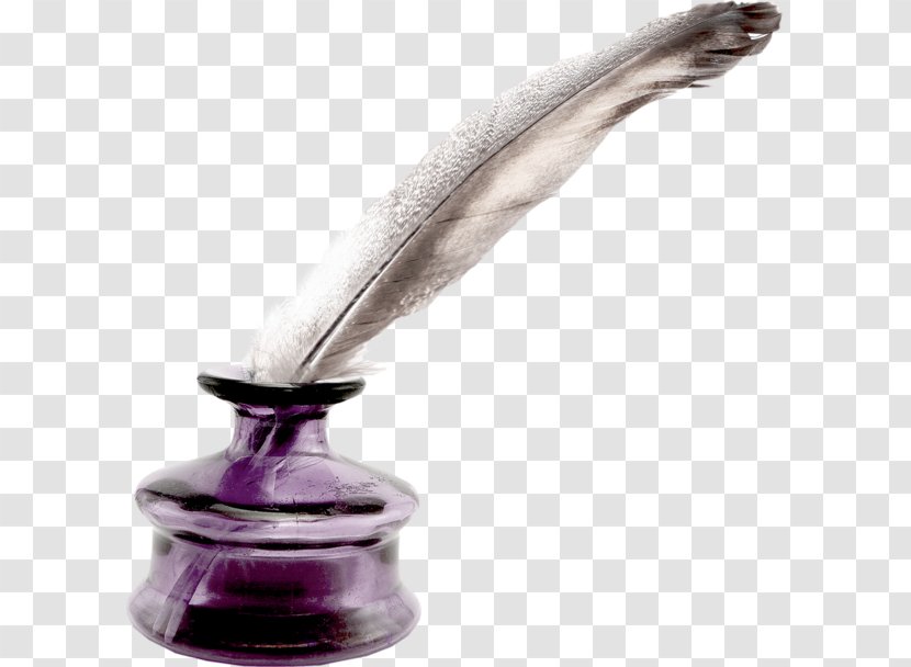 Paper Quill Fountain Pen Inkwell - Reed - Ink Transparent PNG