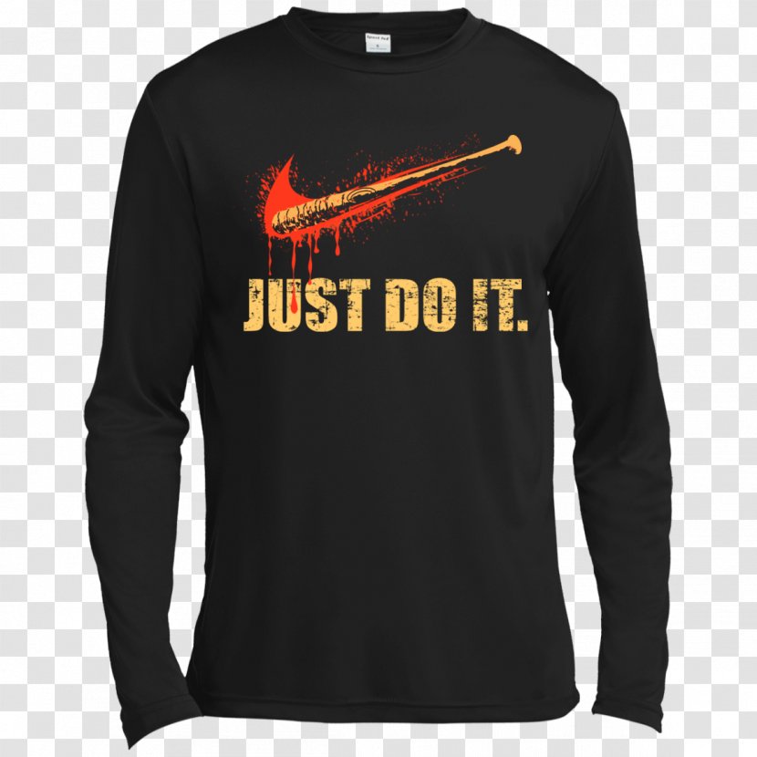 Negan T-shirt Hoodie Top - Just Do It - Nike Transparent PNG