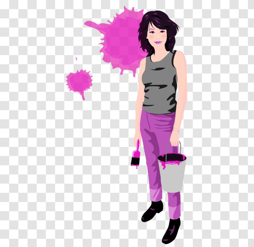 Drawing Clip Art - Cartoon - Woman Transparent PNG