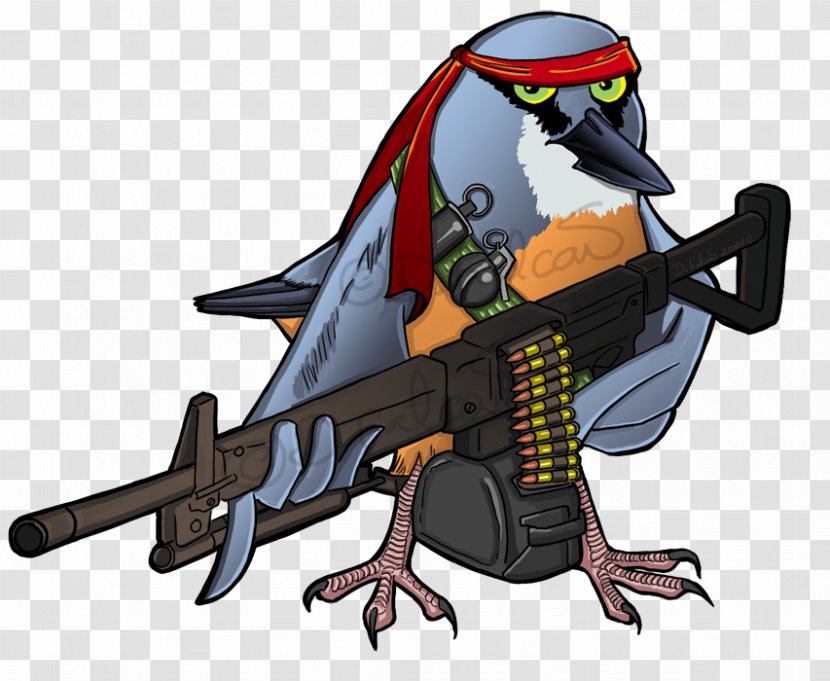 Bird Weapon Cartoon Clip Art - Firearm - Rambo Transparent PNG