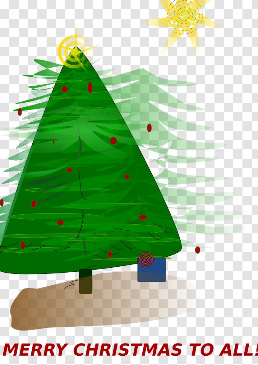 Santa Claus Christmas Card Decoration Clip Art - Decor - Fir-tree Transparent PNG