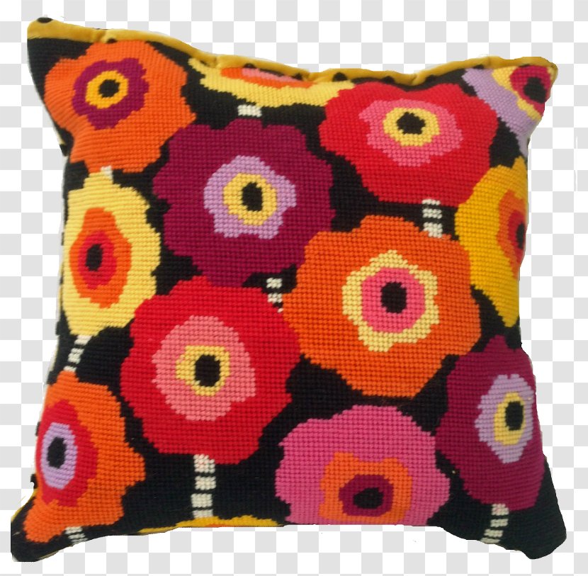 Needlepoint Stitch Pillow Embroidery Needlework - Sewing Transparent PNG