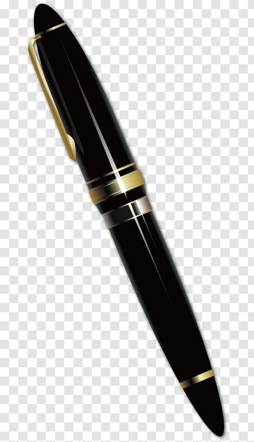 Ballpoint Pen Fountain - Vector Black Transparent PNG