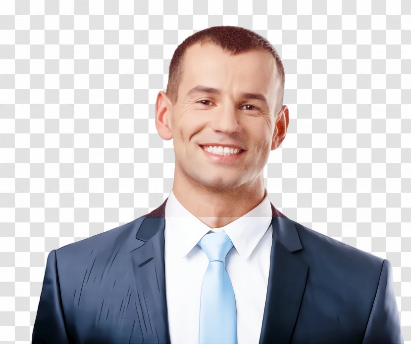 Suit White-collar Worker Chin Forehead Male - Gentleman - Smile Transparent PNG