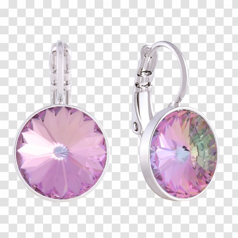 Amethyst Earring Jewellery Lilac Crystal - Jewelry Making Transparent PNG