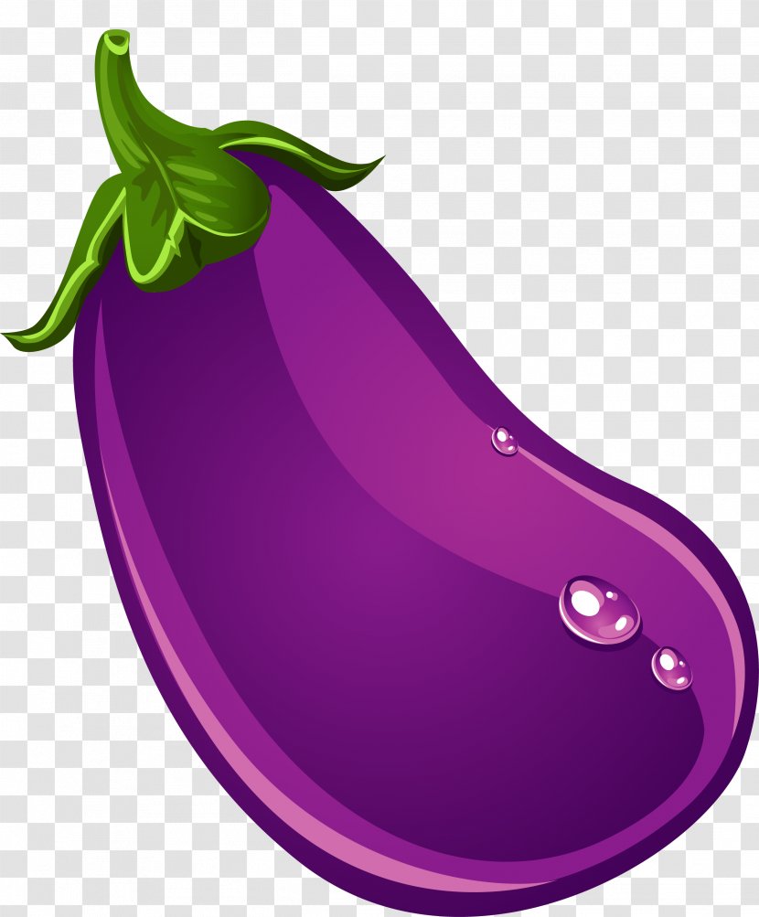 Fruit Eggplant - Food - Hand Painted Vector Transparent PNG