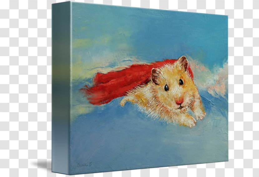 Hamster Watercolor Painting Canvas Print Transparent PNG