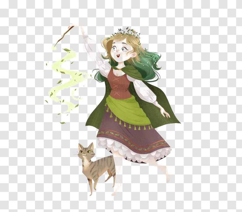 Drawing Cartoon Illustration - Hand-painted Fairy Transparent PNG