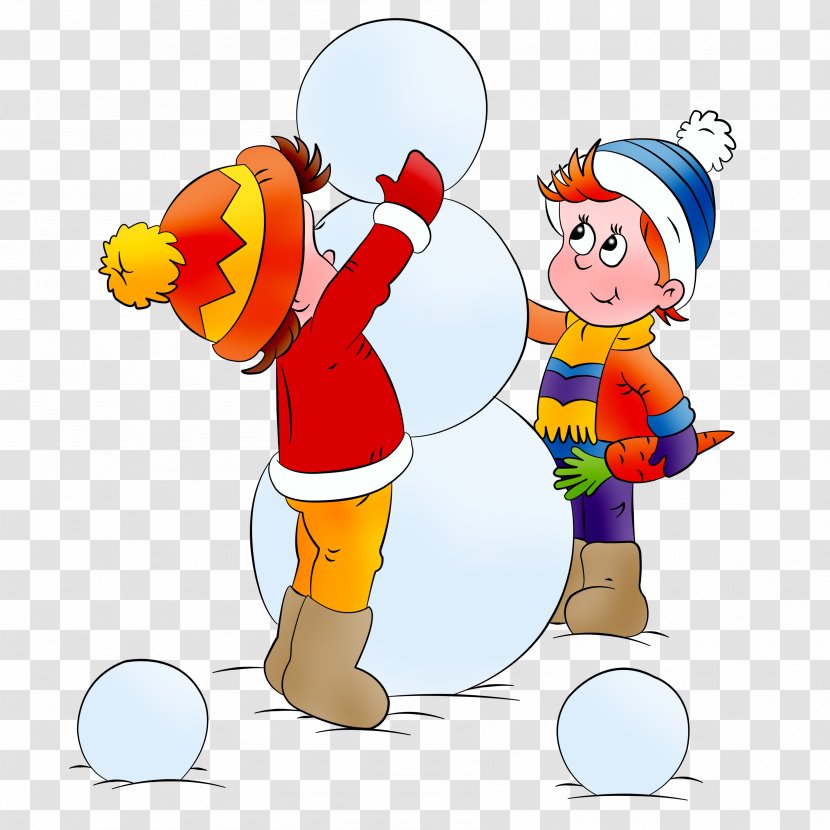 Winter Child Snowman Game - Material Transparent PNG