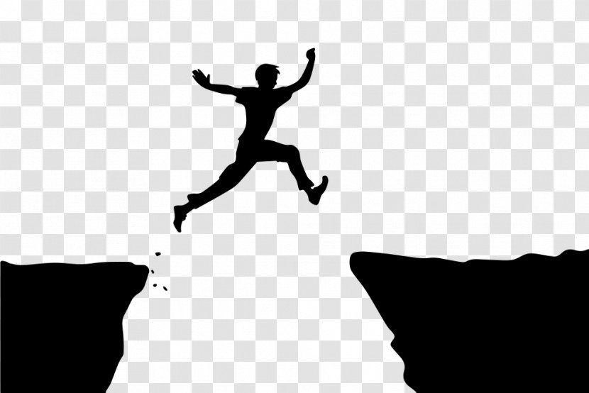 Risk Photography Black And White Courage - Assessment - Jumping Transparent PNG
