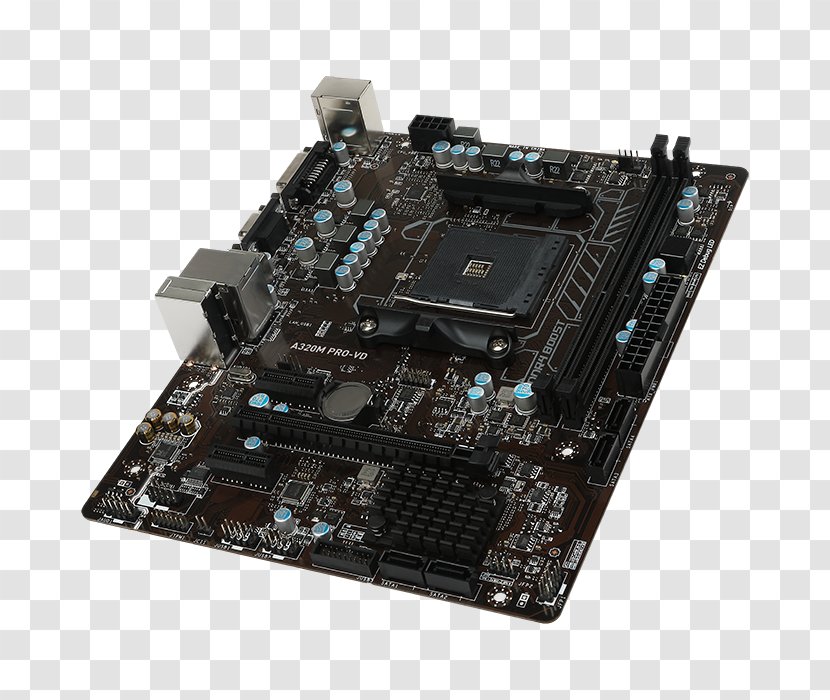 Socket AM4 MSI A320M PRO-VD/S Motherboard Ryzen GAMING PRO - Network Interface Controller - Computer Component Transparent PNG