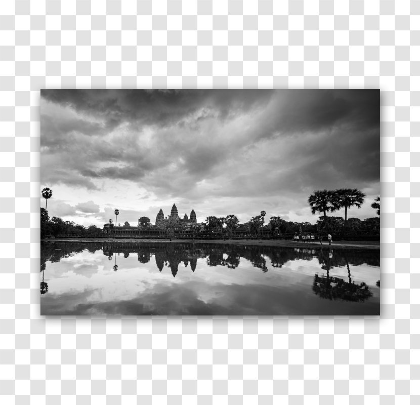 Angkor Wat Stock Photography Reflection - Monochrome Transparent PNG