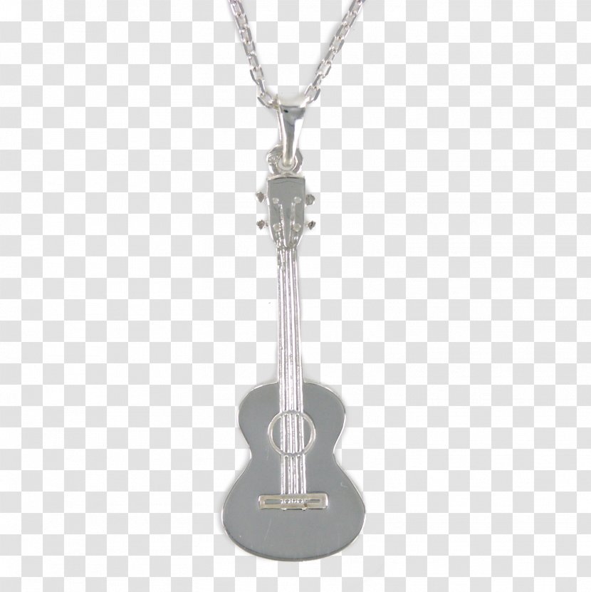 Locket Guitar Body Jewellery Silver Necklace Transparent PNG
