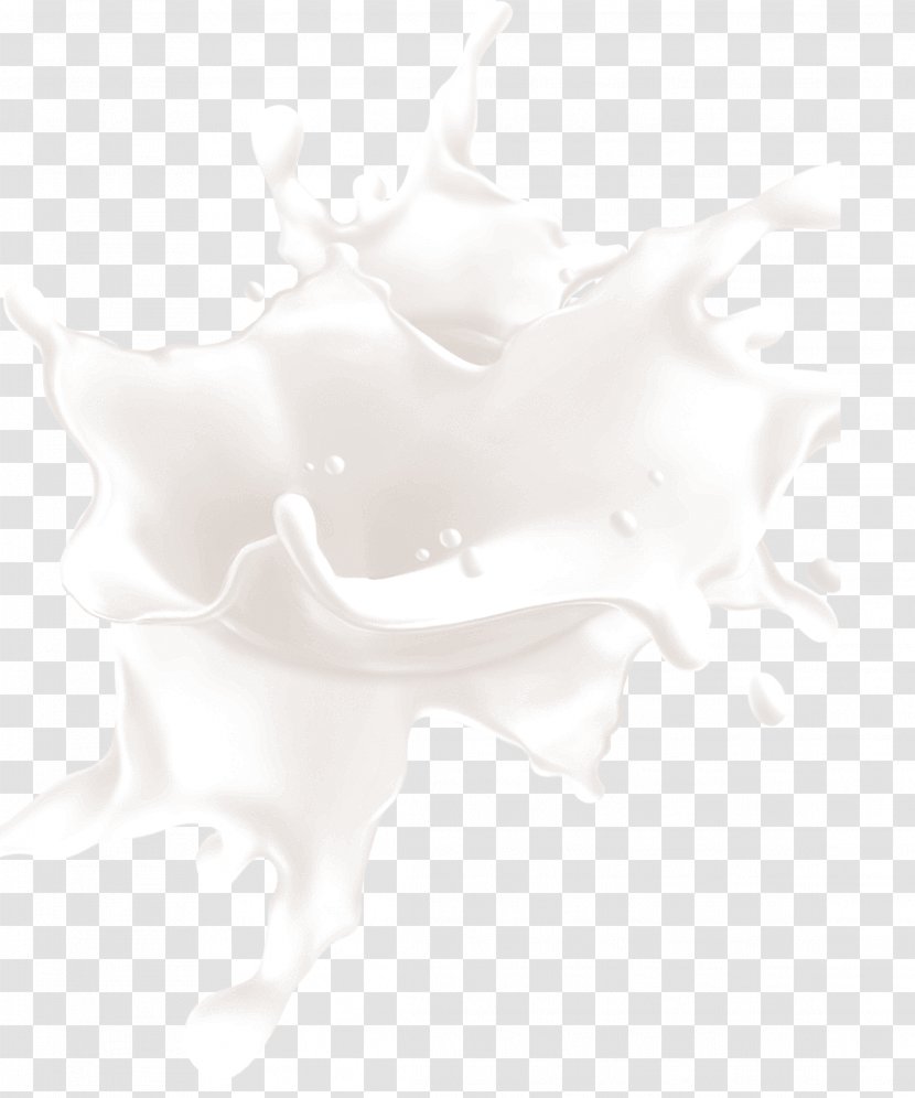 Black And White Neck Pattern - Milk Splash Overflows Transparent PNG
