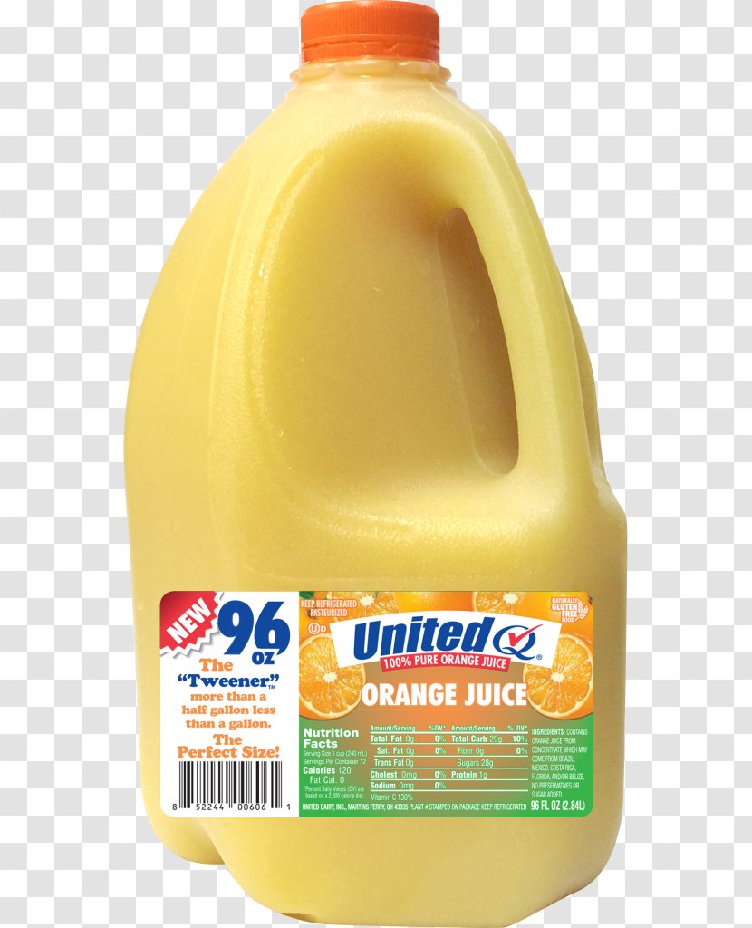 Orange Drink Juice United Dairy, Inc. Dairy Products - Gallon Of Transparent PNG