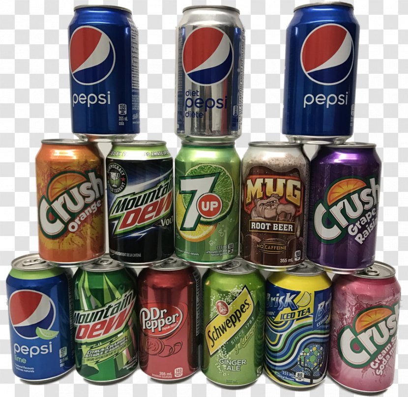 Fizzy Drinks Aluminum Can Pepsi Energy Drink Pizza - Bottle Transparent PNG