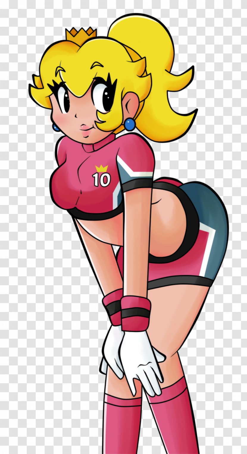 Super Mario Strikers Charged Princess Peach - Cartoon Transparent PNG