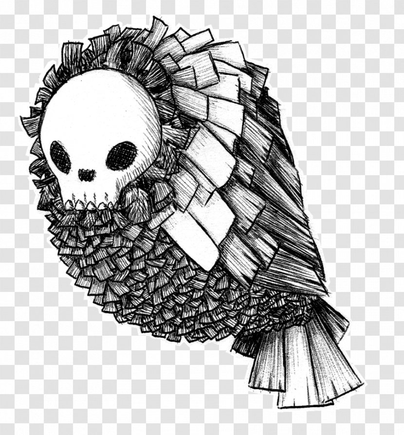 Bird Drawing Skull /m/02csf - Head - Crow Transparent PNG