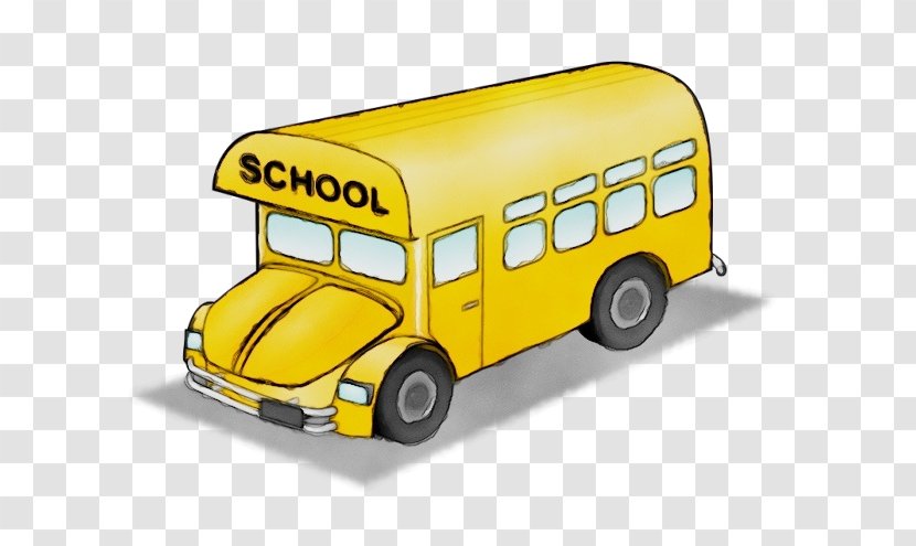 Cartoon School Bus - Learning - Toy Car Transparent PNG