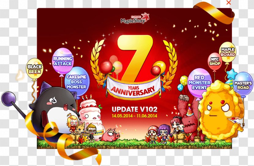 MapleStory Birthday Anniversary Game Nexon - Massively Multiplayer Online - Maplestory Monster Transparent PNG