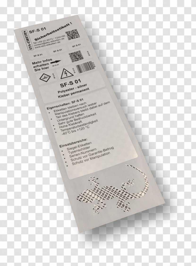 Adhesive Label Material Sicherheitsetikett EKS-Etiketten - Resume Transparent PNG