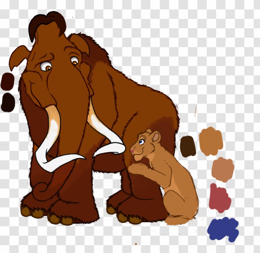 Manfred Sid Drawing Woolly Mammoth Sketch - Dog Transparent PNG