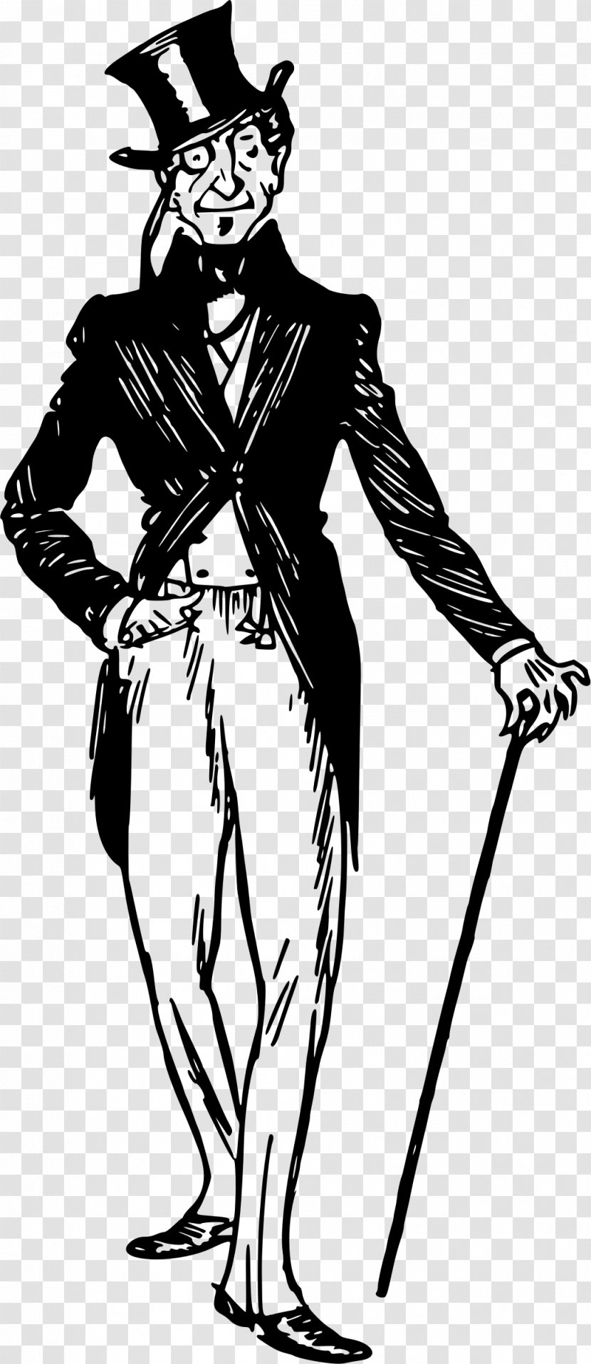 Clothing Line Art Costume - Black And White - Sportsman Transparent PNG