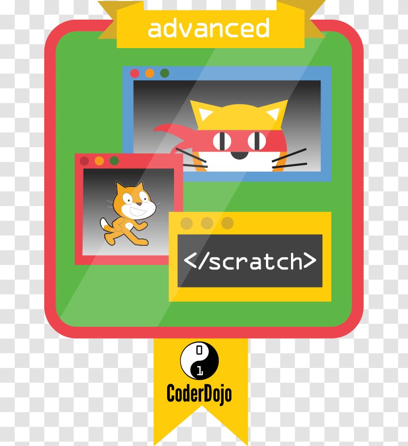 CoderDojo Scratch Digital Badge Game - Card Transparent PNG