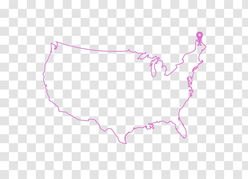 United States Blank Map Clip Art - Purple Transparent PNG