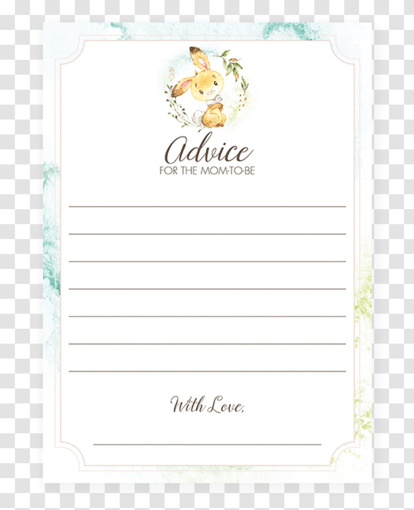 Baby Shower Rabbit Mother Infant Parent - Text Transparent PNG